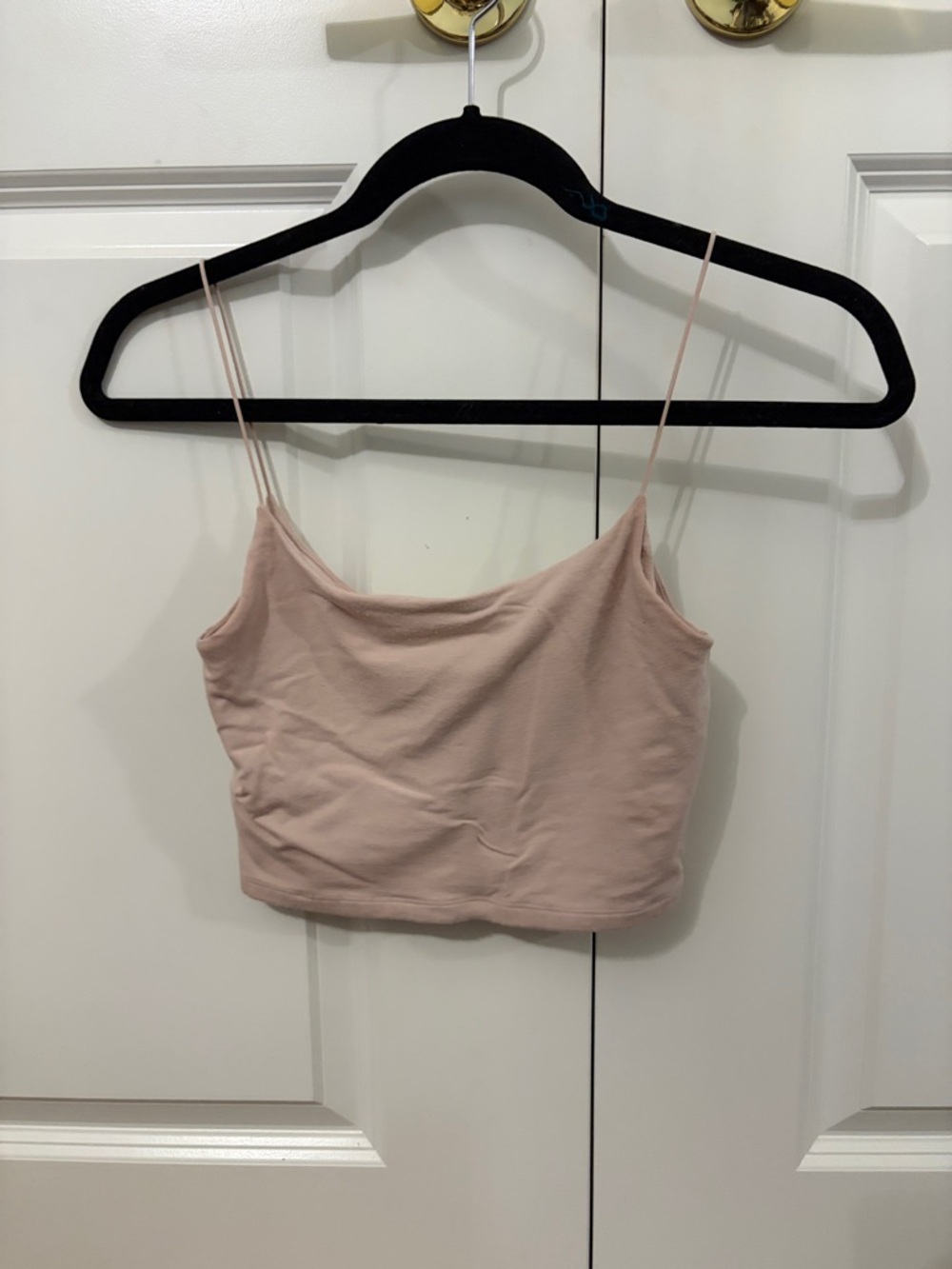 Wilfred Blush Nude Spaghetti Strap Crop Camisole